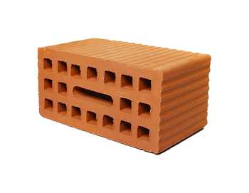 Кирпич рядовой рифленый пустотелый 103 мм.